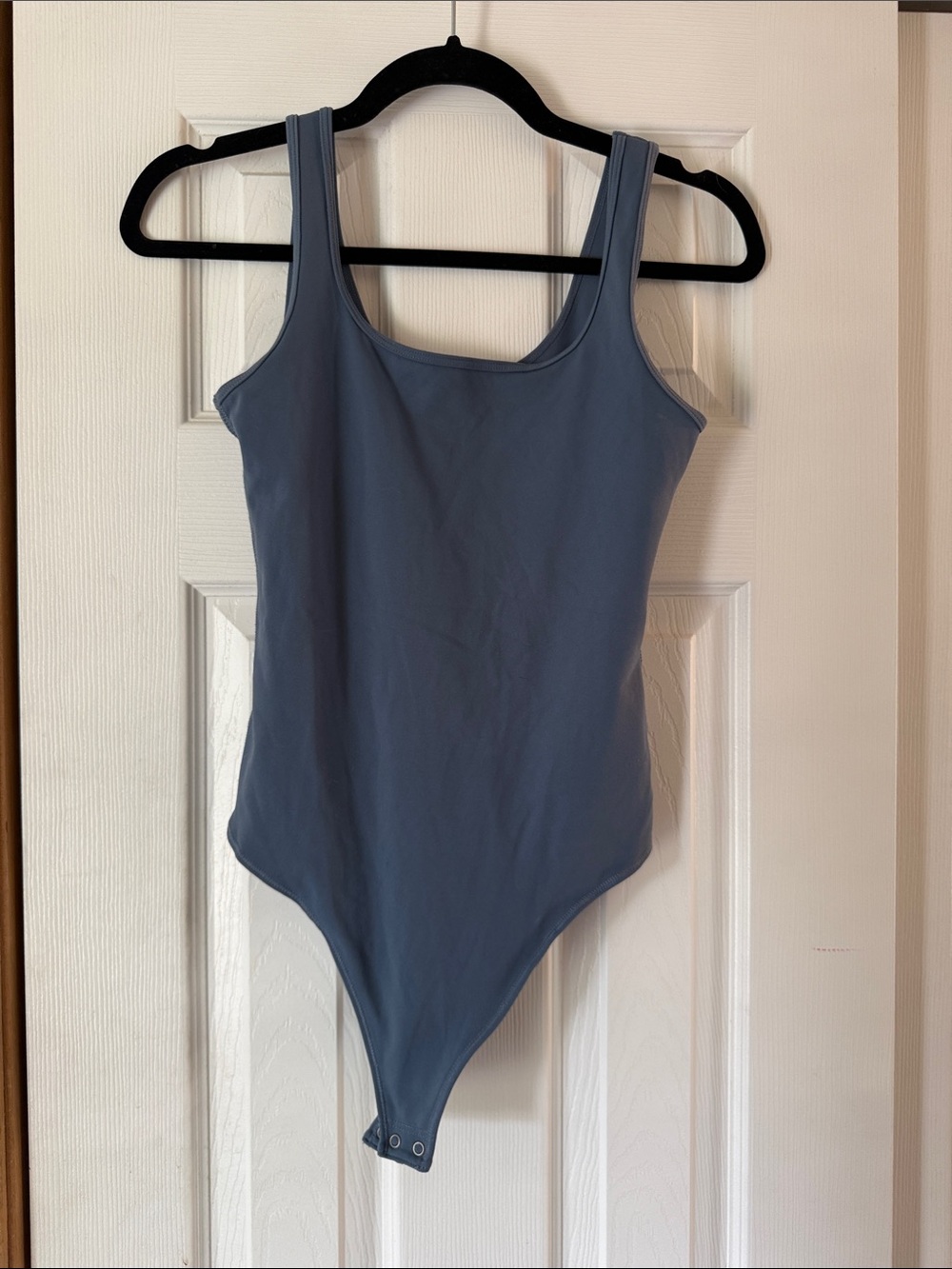 Abercrombie & Fitch Sleeveless One-Piece Bodysuit in Slate Blue